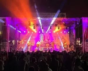 Band performing on stage